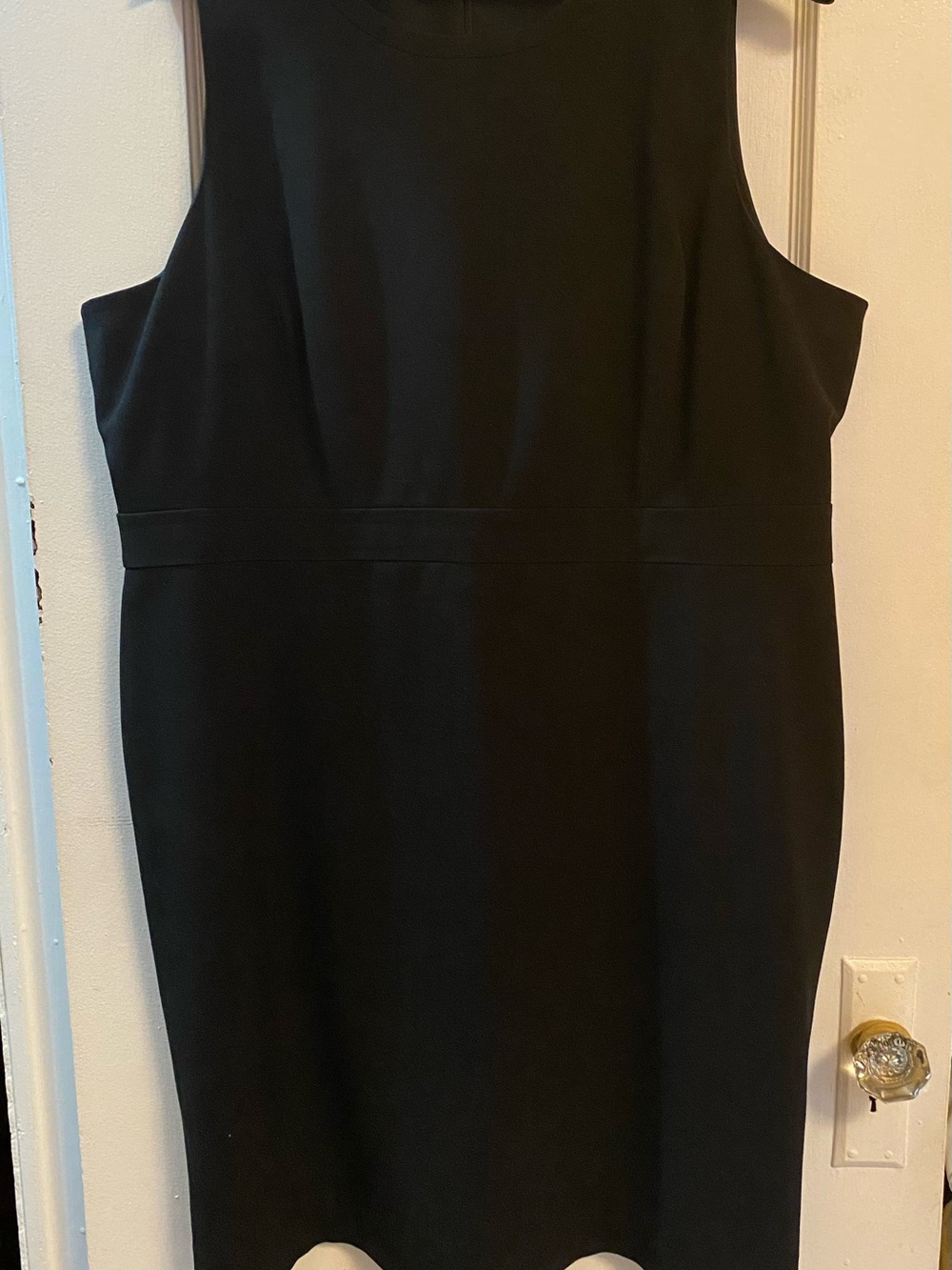 J. Crew Black Sleeveless Midi Sheath Dress